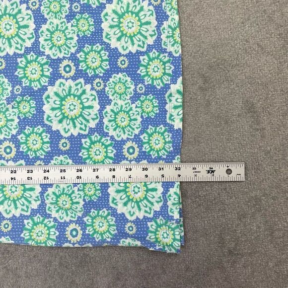 Vineyard Vines Womens Mandala Floral Short Sleeve Shift Dress Blue Green Small - Picture 5 of 5